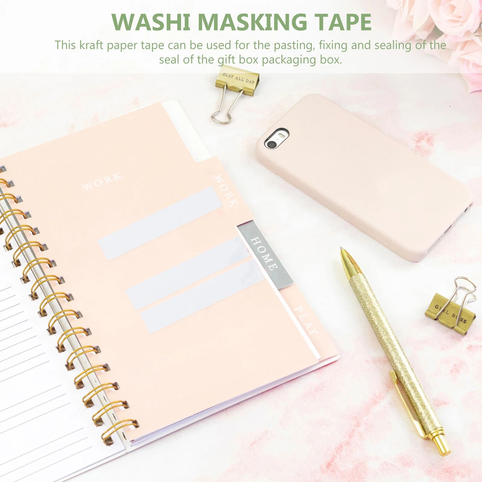 5 Pcs Environmentally Friendly Tape Packaging Paper Waterproof Outdoor Adhesive Cardboard Carton Strong Packing