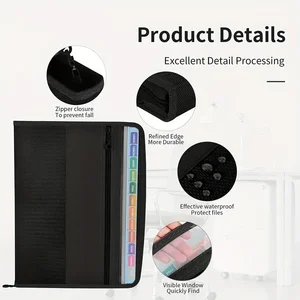 Dateiorganisator mit sicherem Zipper -Akkordeon, 13 Taschen -Erweiterbarer Dateiordner mit Bleistift -Fronttaschen, Schulbürovorräte 6 Hauptvertragsvertrag - №6