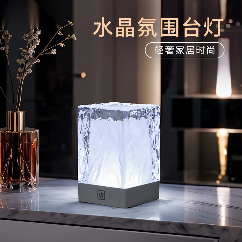 

New Crystal Atmosphere Modern Minimalist Hotel Restaurant Desktop Touch Table Lamp
