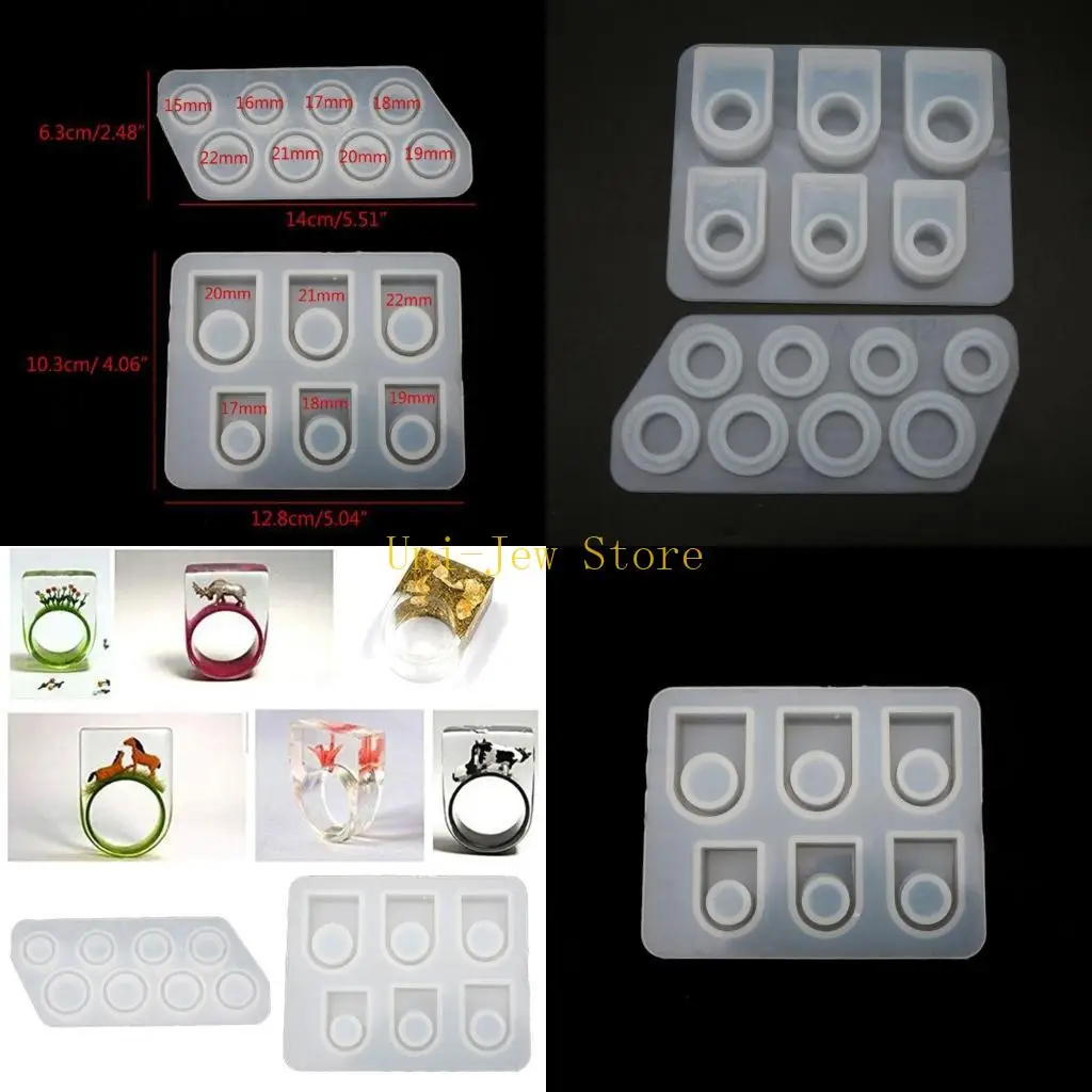

40GB Silicone Various Sizes Ring Casting Molds US Size 5-12 with Filling Material