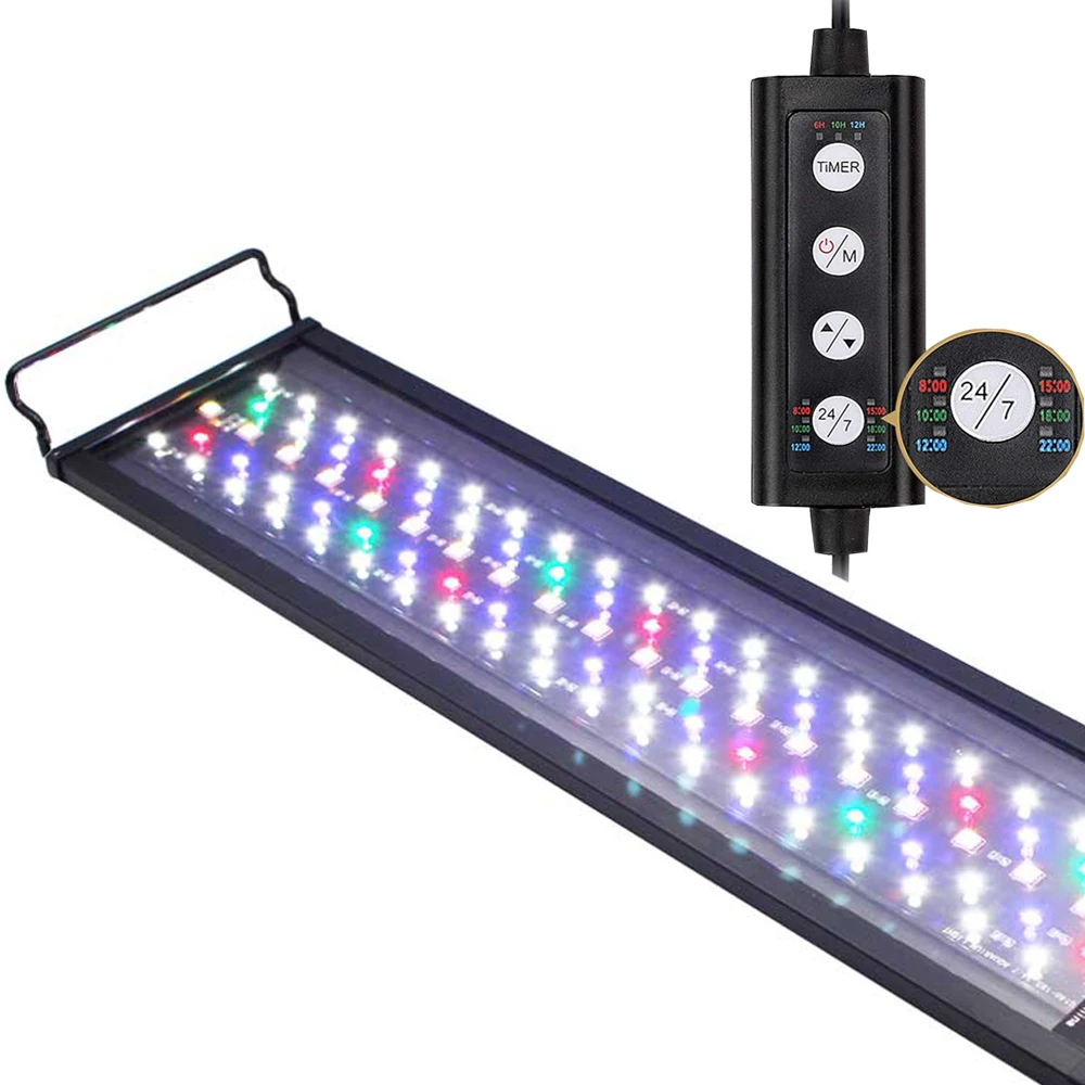 24/7 Lighting 45cm 18W Aquarium LED Light Sunrise Daylight Moonlight and DIY Mode Adjustable Timer Adjustable Brightness Light