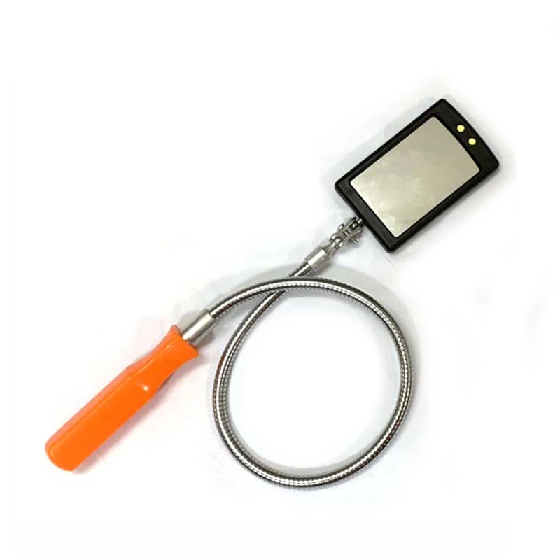 Miroir d'Inspection Extensible à Lumière LED pour Voiture, Endoscope, Vue d'Angle du Châssis, Détection Télescopique Automobile, Outil de Réparation