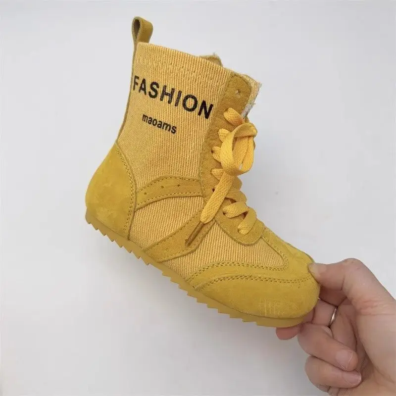 เด็กแฟชั่นรองเท้าที่มีสีสัน Soft Sole เด็กรองเท้าสั้นรอบนิ้วเท้า Breathable 2025 ฤดูใบไม้ร่วงใหม่ชายหญิงหวานรองเท้าลื่น