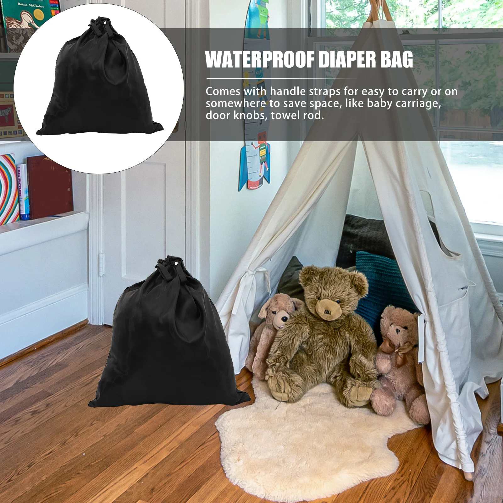 Kinderkamer Luiertas Draagbare Slijtvaste Oxford Doek Waterdichte Opbergtas Luiers Organizer Tas Baby Luier Emmer