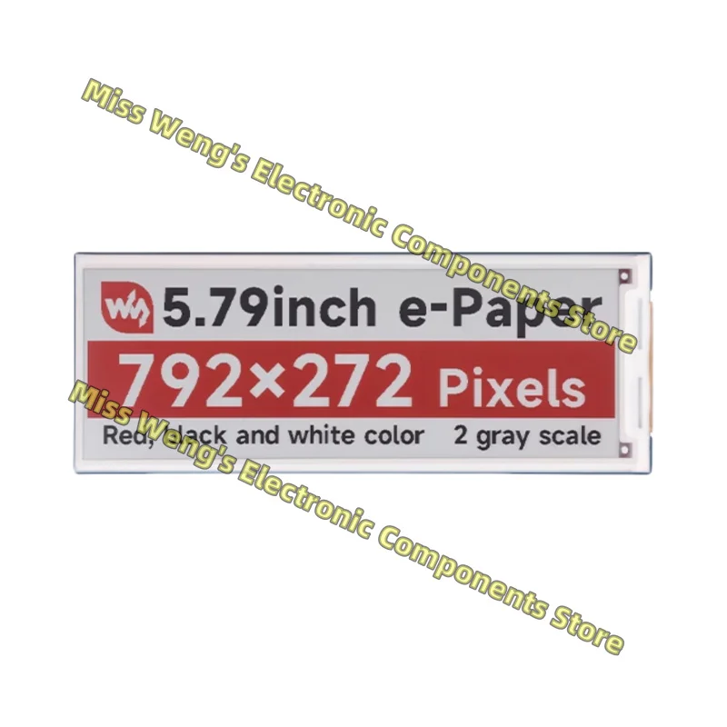 Electronic ink screen display with red, black, and white colors 792 × 272 pixels 5.79inch e-Paper(B) 5.79inch e-Paper Module(B)