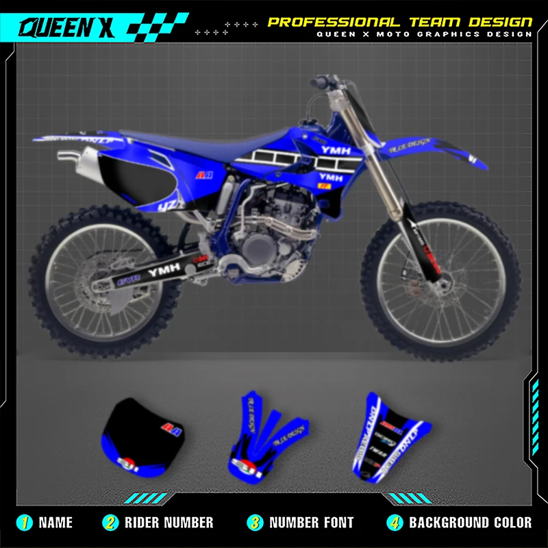 

Мотоциклетная графика QUEEN X MOTO для YAMAHA YZF250 450 2003 2004 2005 250cc 450cc наклейки наклейки на мотоцикл 006