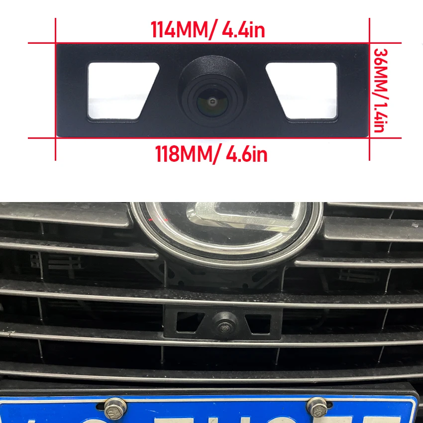 AHD سيارة كاميرا الرؤية الأمامية HD عين السمكة مقاوم للماء للرؤية الليلية شعار وقوف السيارات كام لكزس RX RX200t RX300 RX350 RX450h 2016 ~ 2020 #4