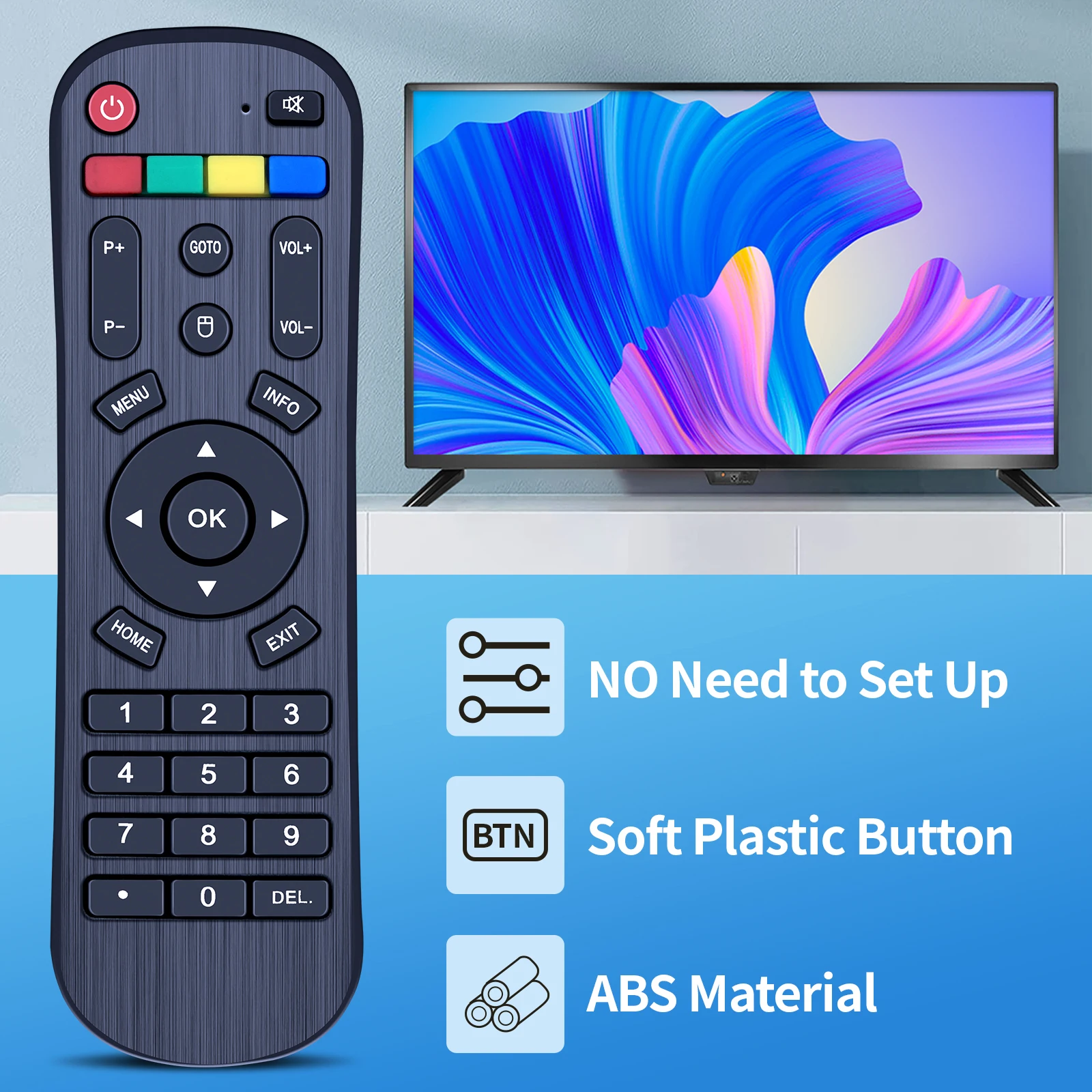 Novo controle remoto para caixa de TV Android da marca A3 e A3 Pro