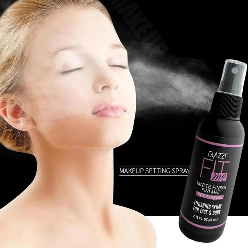 60ml Makeup Setting Spray Long Lasting Makeup Moisturizing Oil Matte Liquid Control Setting Spray Cosmetics Finish I8e7