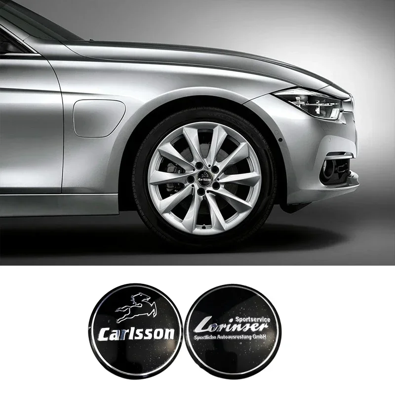 4pcs 56mm Carlsson Lorinser Logo Alloy Car Wheel Hub Center Stickers for Mercedes Benz W203 W204 W202 W176 W166 W124 E250