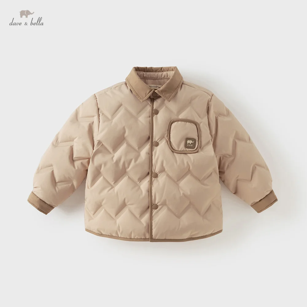 Dave Bella Boys Down Jacket Autumn Winter Thick Kids Plush Casual Coat Baby White Duck Down Outdoor Children Clothing DB4253610