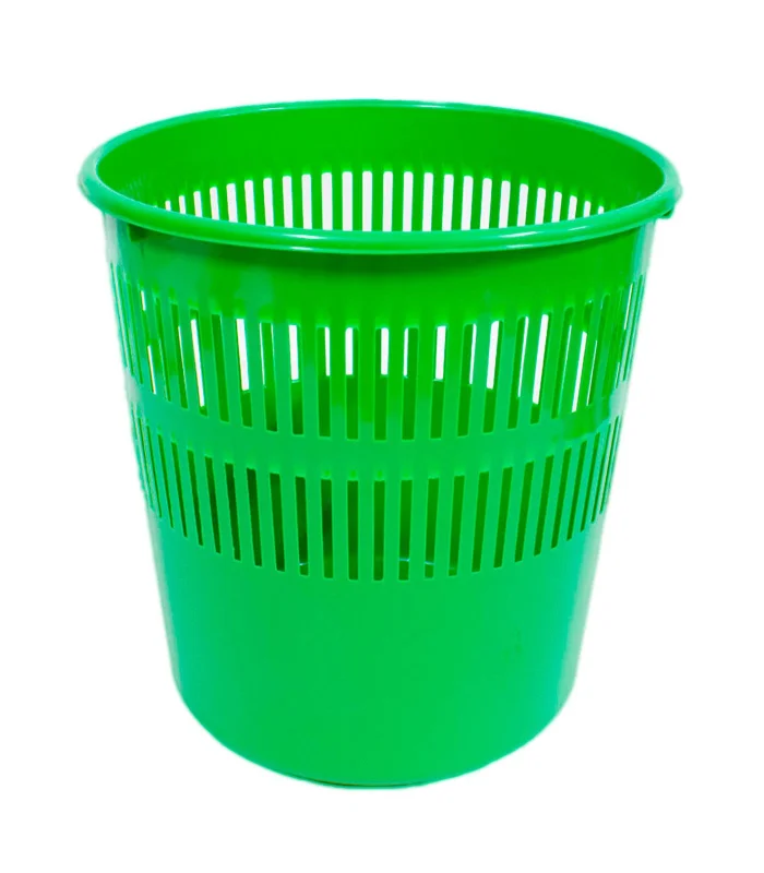 Tradineur 28*27 cm Plastic Grid Bin, Multi-purpose Dustbin for Office, Home (Assorted Color)