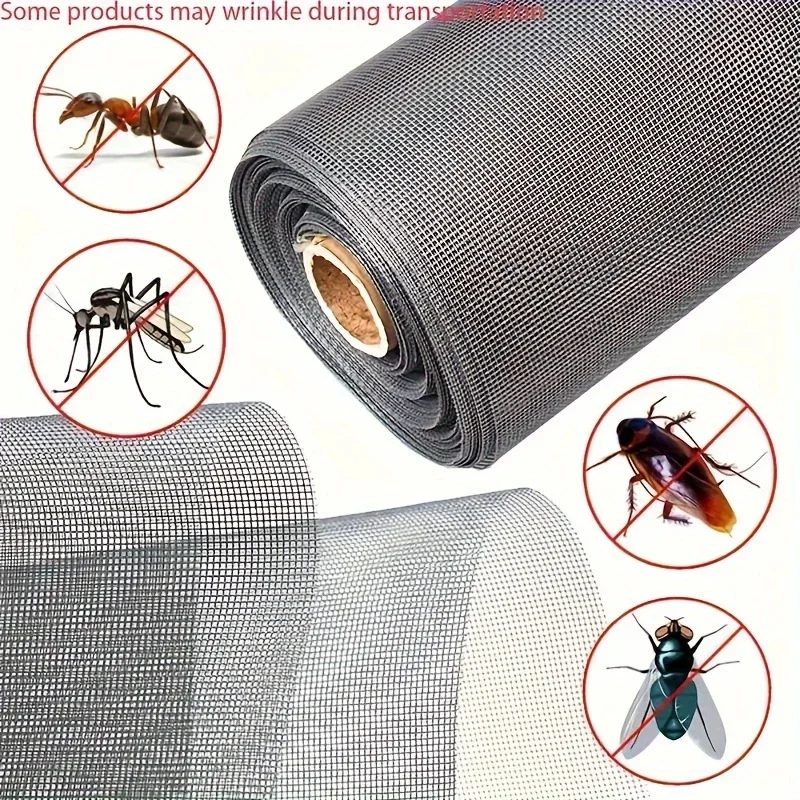 Window Screen Mesh DIY Window Net Flame Retardant Fly-proof Mosquito-proof Window Screen Mosquito Net No Accessories Only Net