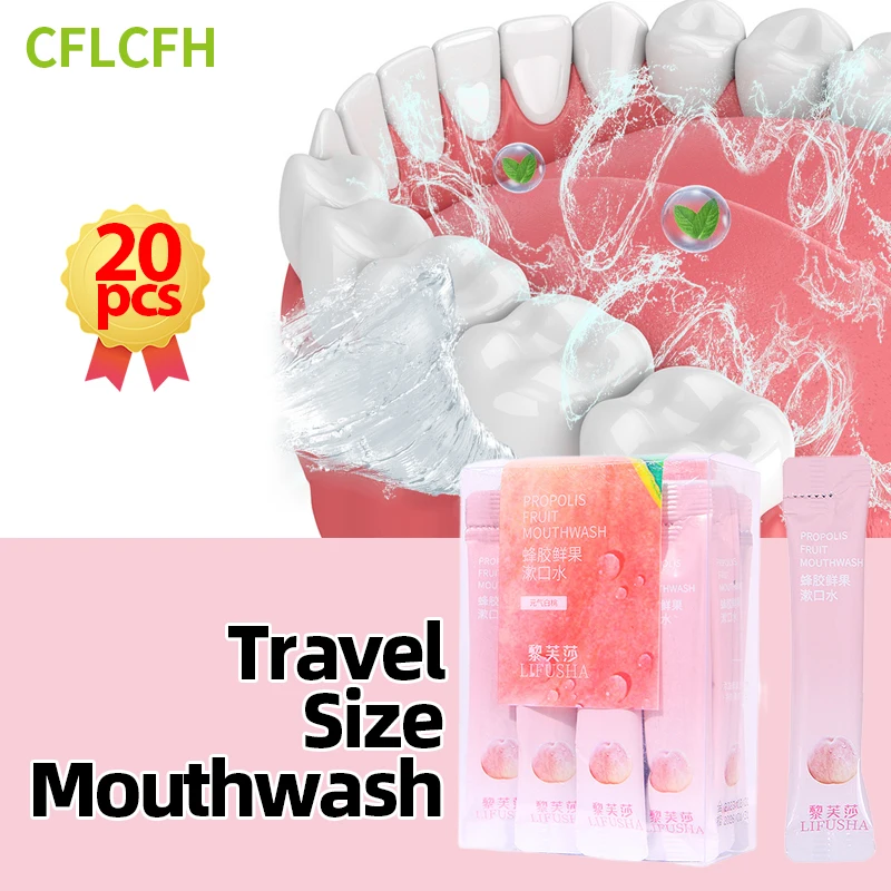 

20Pcs Mouthwash Fresh Breath Teeth Stain Bad Breath Removal Oral Cleaning Tools Peach/Grape/Orange/Lemon Portable Mouth Wash