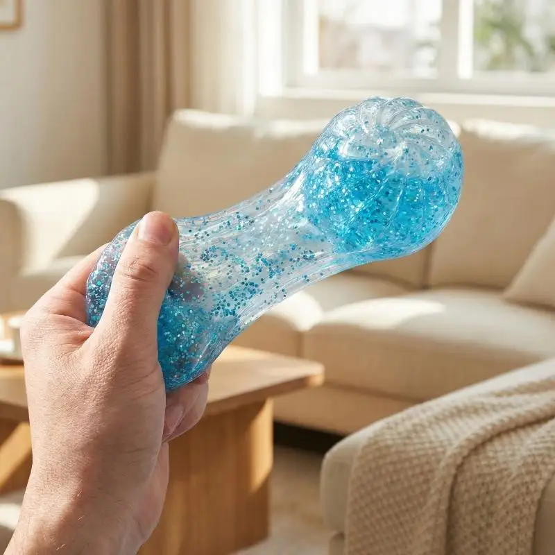 

Сенсорный блестящий мячик-антистресс в форме пельменя, разноцветная игрушка для снятия стресса, фиджет для детей, украшение для классной комнаты и стола