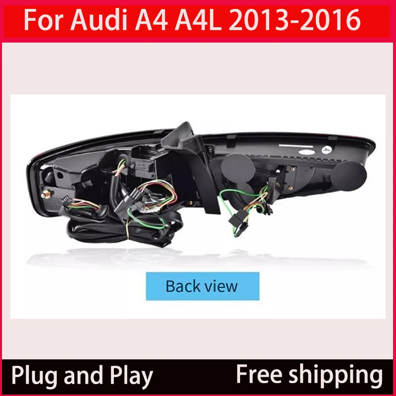 For Audi A4 A4L B8 LED taillight assembly 2013-2016 DRL Dynamic running horse streamer steering signal rear taillight