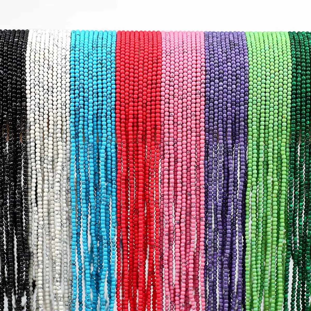 Natürliche Stein Türkis Runde Lose Perlen 15 "2mm Für Schmuck Machen Anhänger Halsketten Armbänder Telefon Kette DIY Zubehör