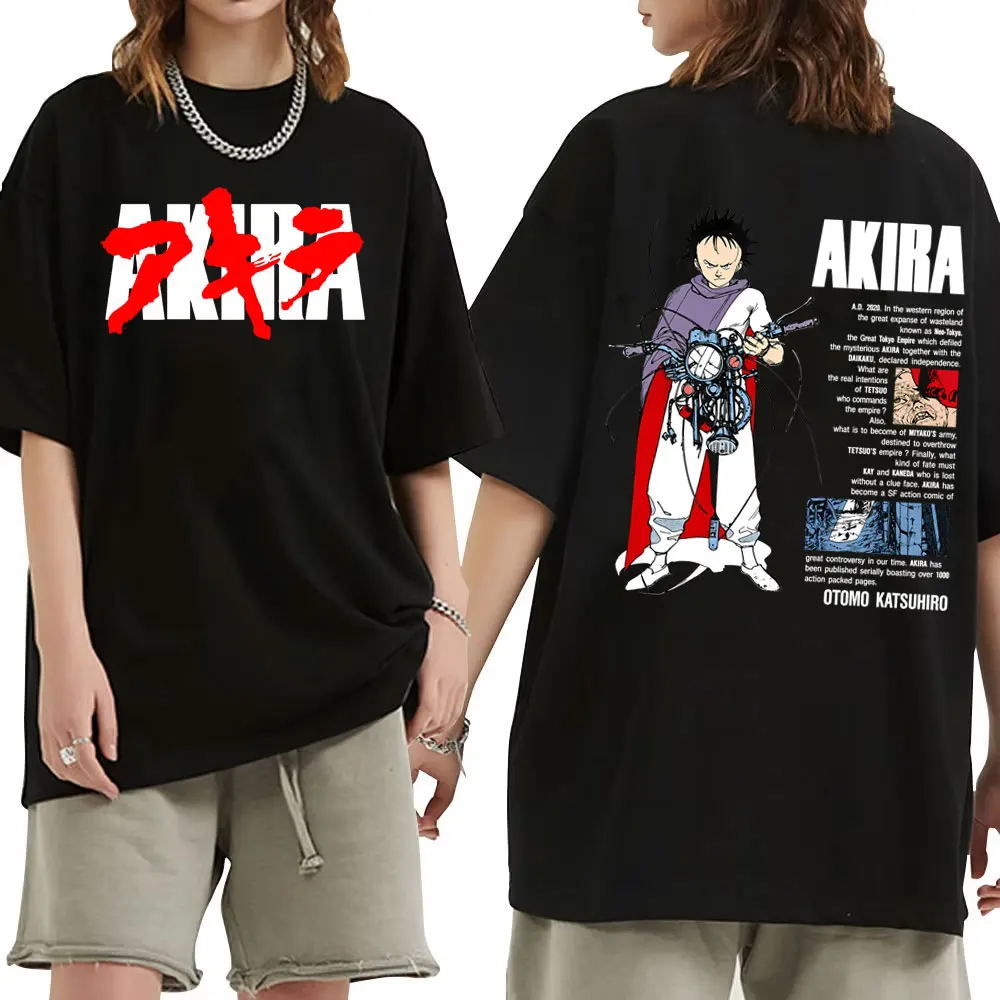 Anime Akira Tetsuo Shima Graphic Print T Shirts Men's Clothing Fashion Retro Oversized T-shirts Male Casual Tshirt Streetwear