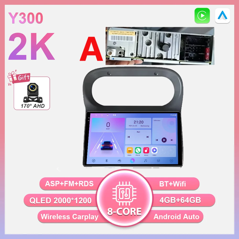 Android 16 Carplay Auto autoradio voor Renault Twingo 1 2005 - 2013 multimediaspeler autoradio Wifi BT scherm GPS navigatie