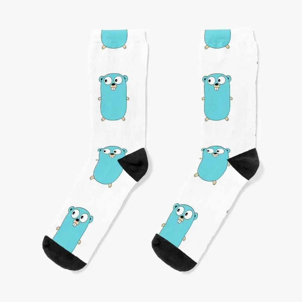 The Go Gopher: Official Golang Logo Socks colored kids soccer anti-slip luxury Boy Child Socks Women's