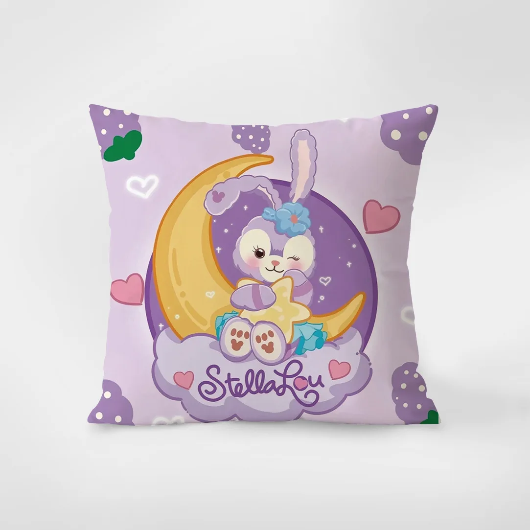 

Miniso Stella Lou Hello Kitty Cute Cartoon Pillowcase Indoor and Outdoor Sofa Couch Patio Rv Car Office Cushion Cover for Girls