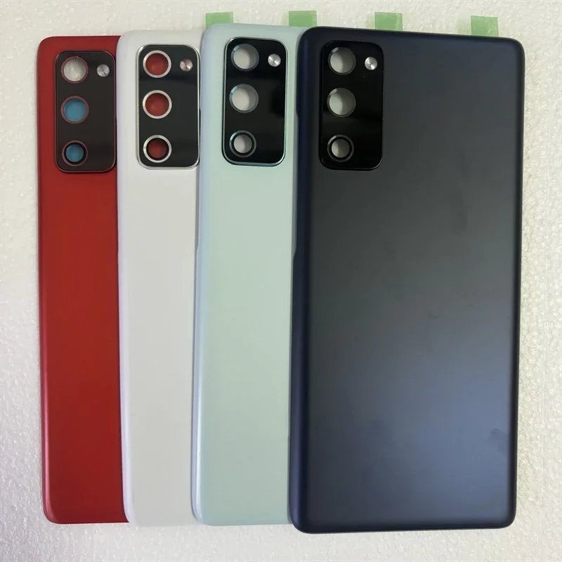 Für Samsung Galaxy S20FE S20 FE G780F Batterie Abdeckung Zurück Panel Hinten Gehäuse Fall Mit Kamera Objektiv Reparatur Teile