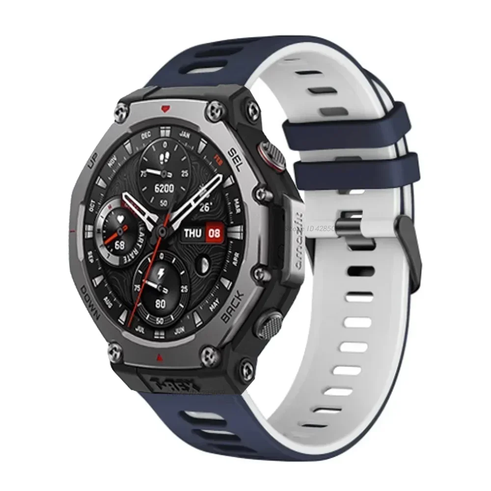 Silicone WatchBand For Amazfit T-rex 3 Smart Watch Watchband Sport Band For Huami Amazfit T-rex 3 Bracelet Accessories Correa