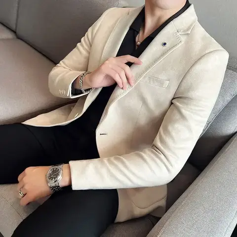 6 best sales कोरियाई शैली पुरुषों के लिए ब्लेज़र - №5