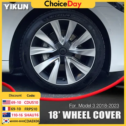 테슬라 모델 3 에어로 허브캡 퍼포먼스 교체 휠 2018-2023 풀림 자동차 액세서리 2022용 18인치 휠 커버 4개 테슬라 모델 3 에어로 허브캡 퍼포먼스 교체 휠 2018-2023 풀림 자동차 액세서리 2022용 18인치 휠 커버 4개