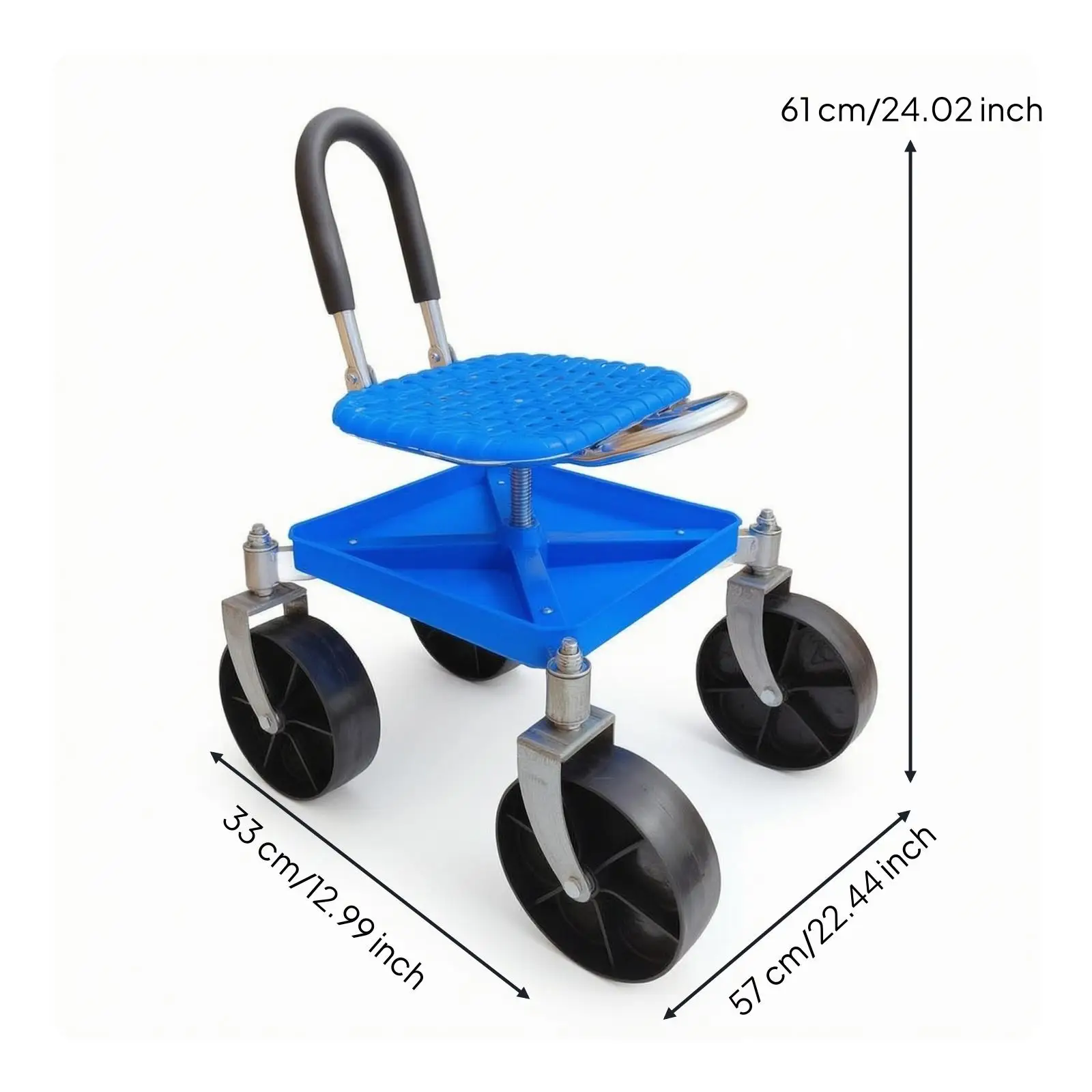 Multi Functional Rolling Knee Chair for Garden with Adjustable Post and 150 Kg Load Capacity for Farm Use