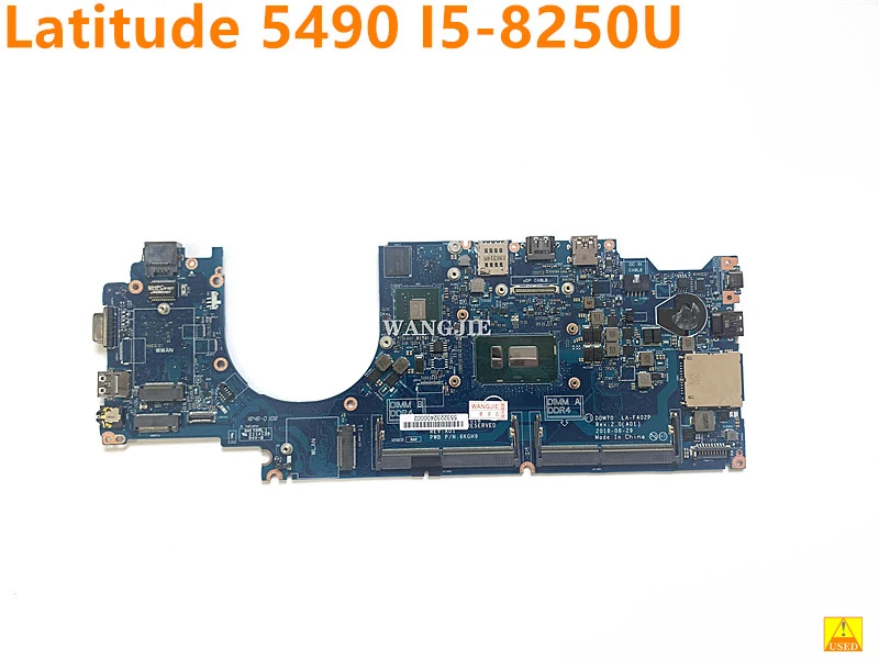 For Dell Latitude 5490 Motherboard CN-0G56T5 0G56T5 DDM70 LA-F402P i5-8250U CPU+Nvdia Graphic IN-BUILT 100% Working OK