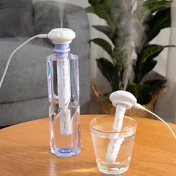 USB 미니 초음파 H2O 공기 가습기 LED 램프 USB 물병 컵 자동차 정수기 사무실을위한 멋진 빛을 가진 음이온 안개 메이커