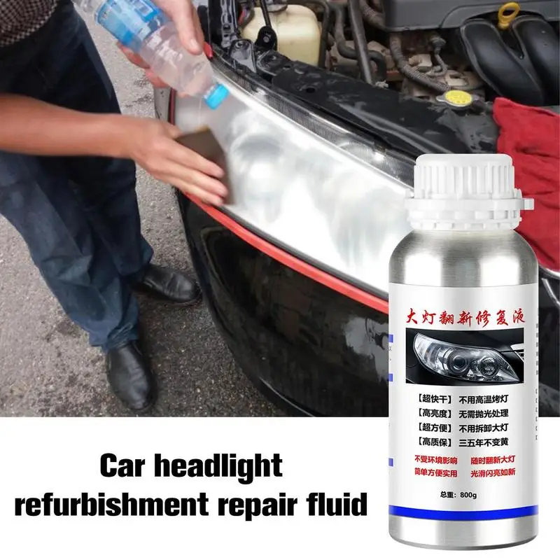 

Headlight Restorer 600ml Car Light Restoration Solution Fast Drying Car Headlight Scratch Restoring Fluid For Polishing