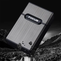 Metal Cigarette Case, Waterproof Cigarette Box, Portable, Flip Cover, Tobacco Holder, Storage Container, Smoking Tool, 20Pcs