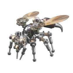 3d puzzle assembly insect wasp model kit machinery children's educational toys dragonfly mecha creative gift  toy office decor