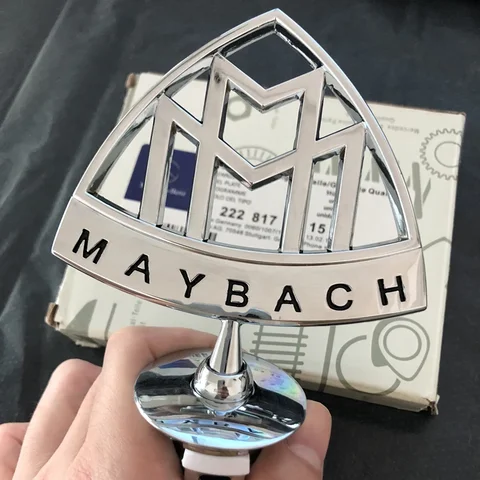 Металлическая эмблема-значок Maybach для капота и задней части автомобиля Mercedes-Benz Maybach C, E, S-класса S400, S500, S600