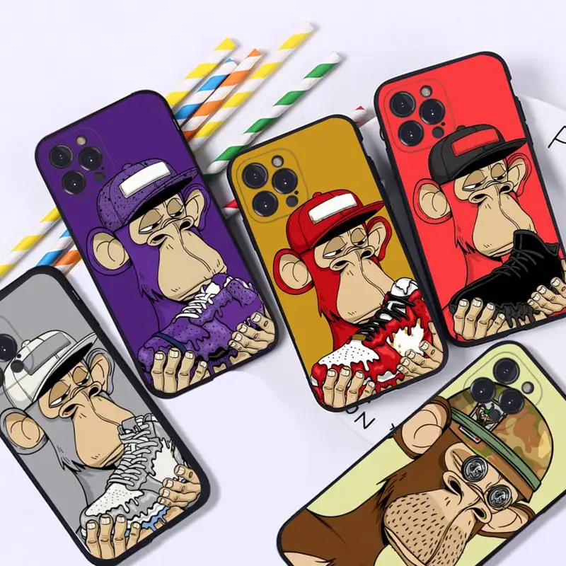 Bored Ape Yacht Club Phone Case For iPhone 8 7 6 6S Plus X SE 2020 XR XS 14 11 12 13 Mini Pro Max Mobile Case