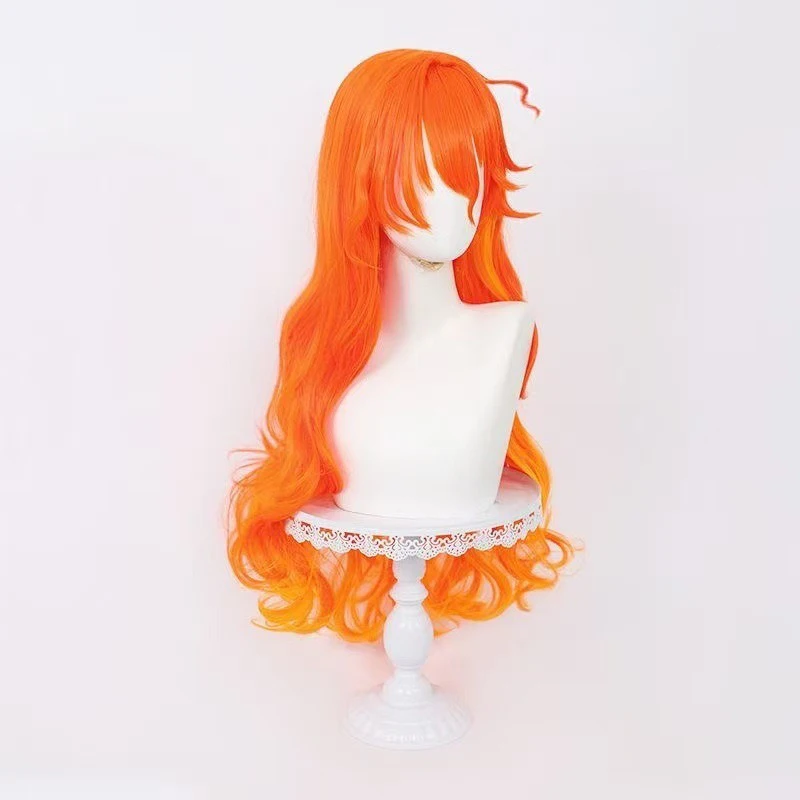 لعبة Wuthering موجات حارس السوائل دور طويل مجعد الشعر بار أداء امرأة أغطية الرأس التدرج موجة كبيرة شعر مستعار أغسطس كوس غطاء شعر مستعار #2