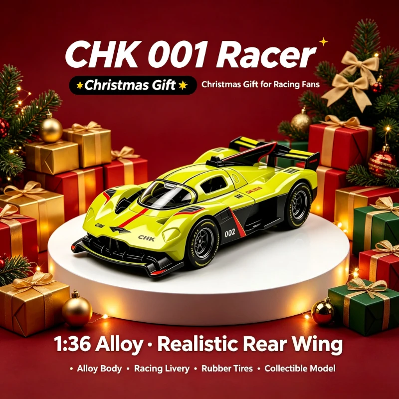 New 1:36 Street Sports Racing Alloy Car Model, Diecast Pull Back Simulation Vehicle, Sleek Aerodynamic Shape, Premium Metal