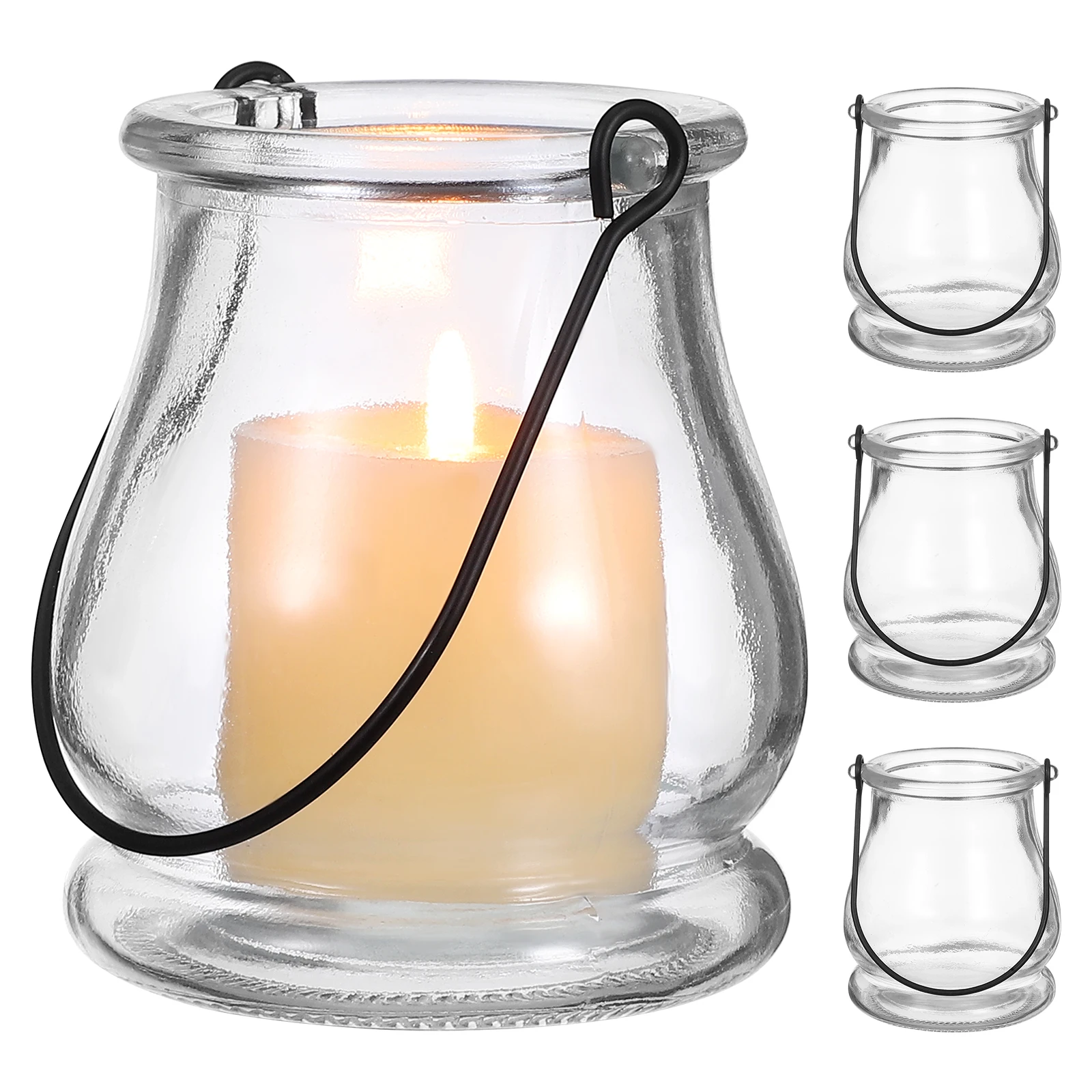 

4Pcs Multipurpose Stands Glass Vase Home Decorative Candlesticks Perfect for Party Special Occasions Glass Holder