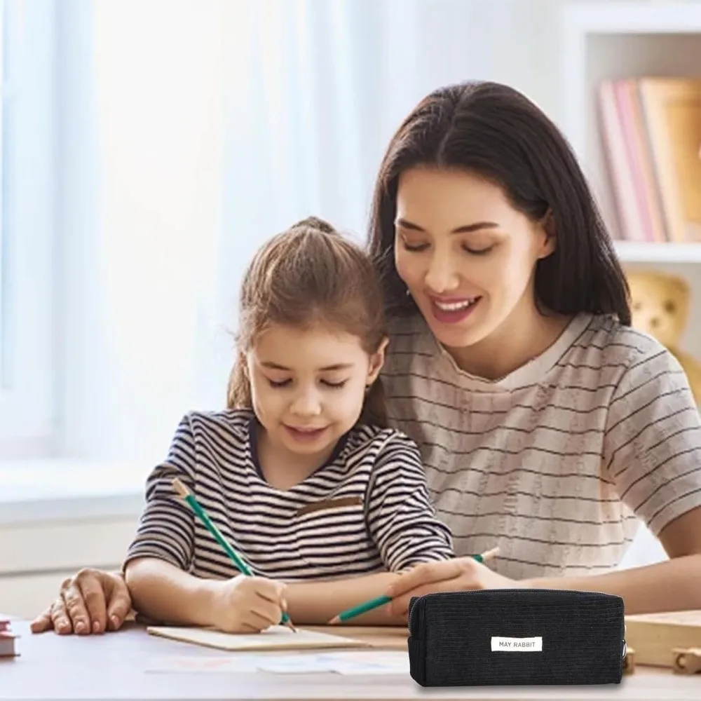 

Вельветовая сумка для ручек, многофункциональная сумка для канцелярских принадлежностей большой емкости, органайзер для канцелярских принадлежностей, школьные и офисные принадлежности