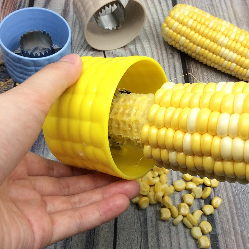 3 Colors Corn Stripper Peeler Cob Cutter Thresher Corn Stripper Fruit Vegetable Cooking Tools Kitchen Accessories Cob Remover ﻿