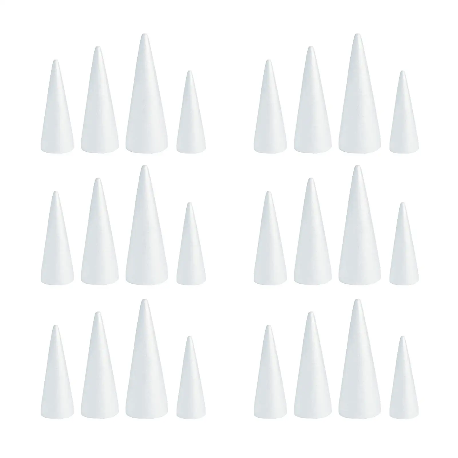 24 Pieces Foam Cones for Crafts for Children Kids Party Classroom Activities