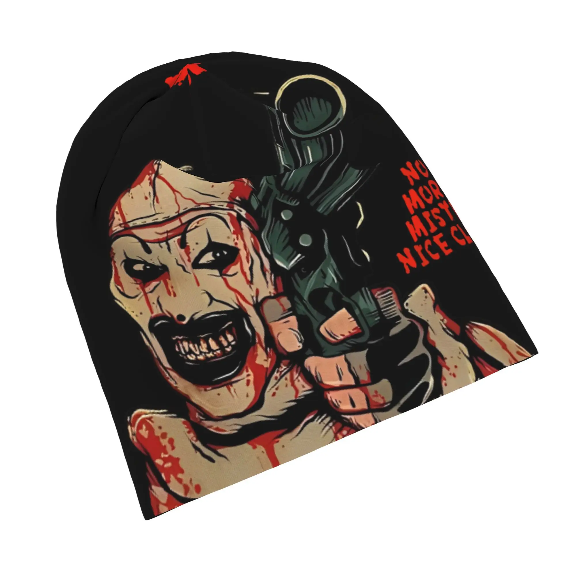 Terrifier Art The Clown Bonnet Hat Hip Hop Outdoor Skullies Beanies Hat  for Men Women Warm Dual-use Caps