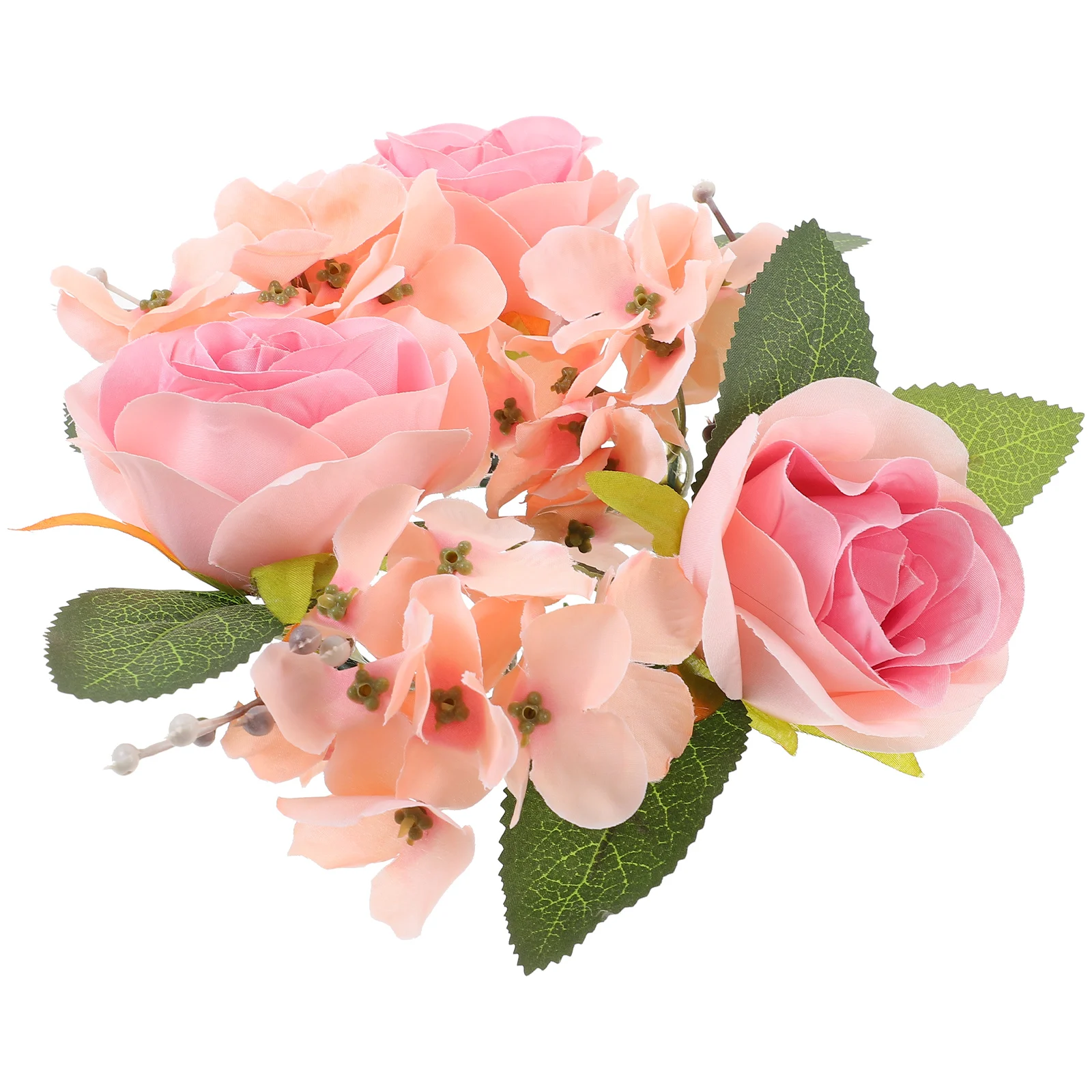 

1pc Artificial Floral Wreath Ring Spring Desktop Decor Wedding Party Decoration Tear Resistant Farmhouse Layout