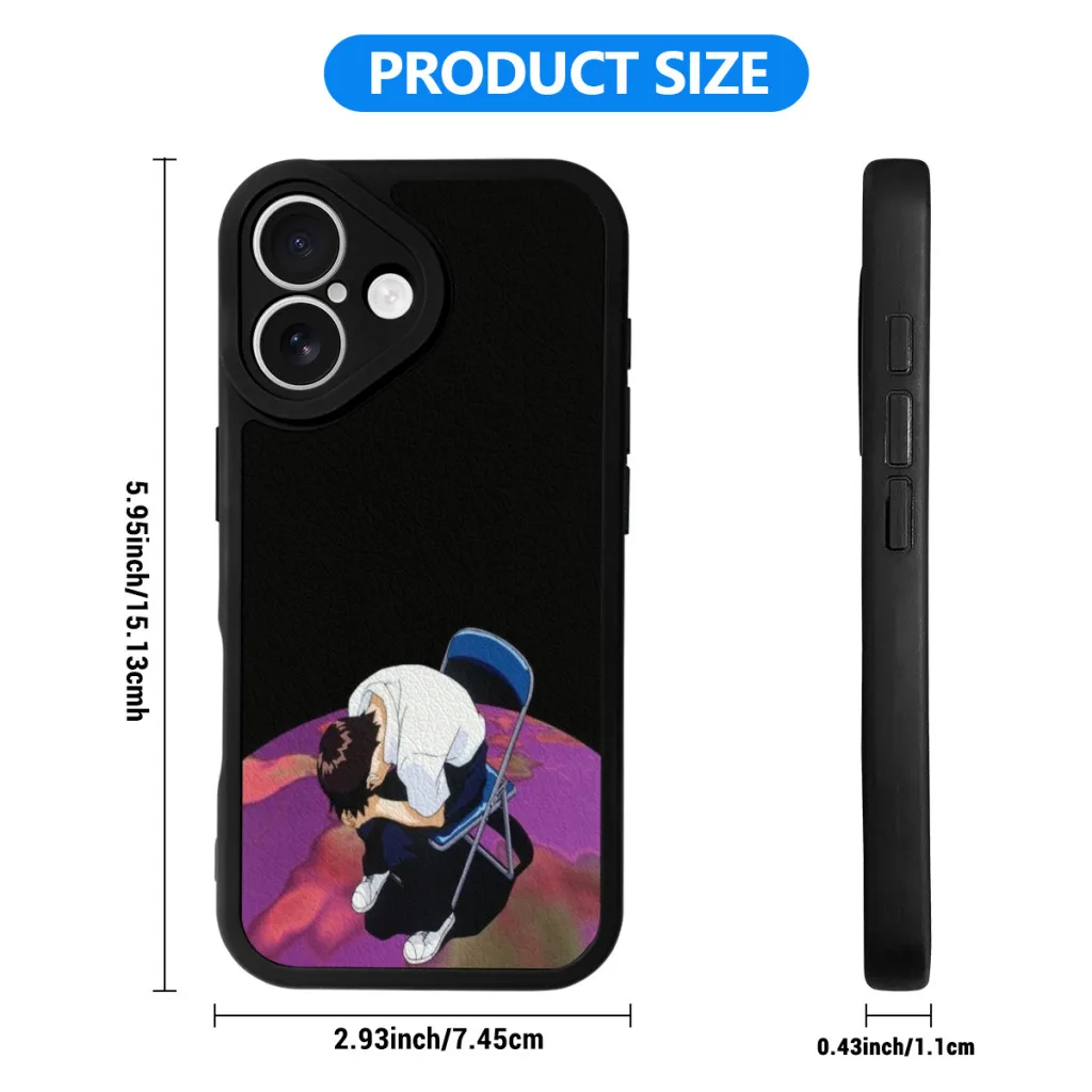 Phone Case For iPhone 16 Pro Max Plus Silicone Skin Case It all comes tumbling down (Shinji Ikari)