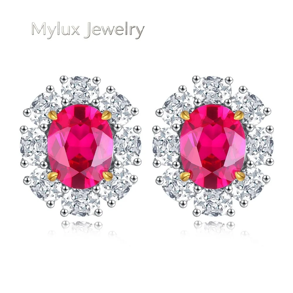 

Ювелирные изделия Mylux: роскошные женские серьги из белого золота и платины PT950 с муассанитом и аквамарином, полностью инкрустированные бриллиантами, в европейском стиле.
