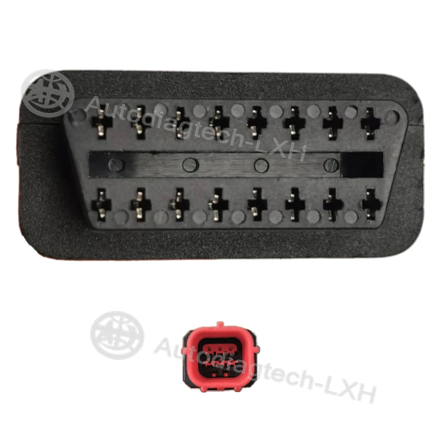 สายต่อขยาย OBDII สำหรับ Honda Yamaha Suzuki BENELLI 6 พิน เป็น 16 พิน สายเชื่อมต่อเครื่องมือวินิจฉัยรถจักรยานยนต์ OBD