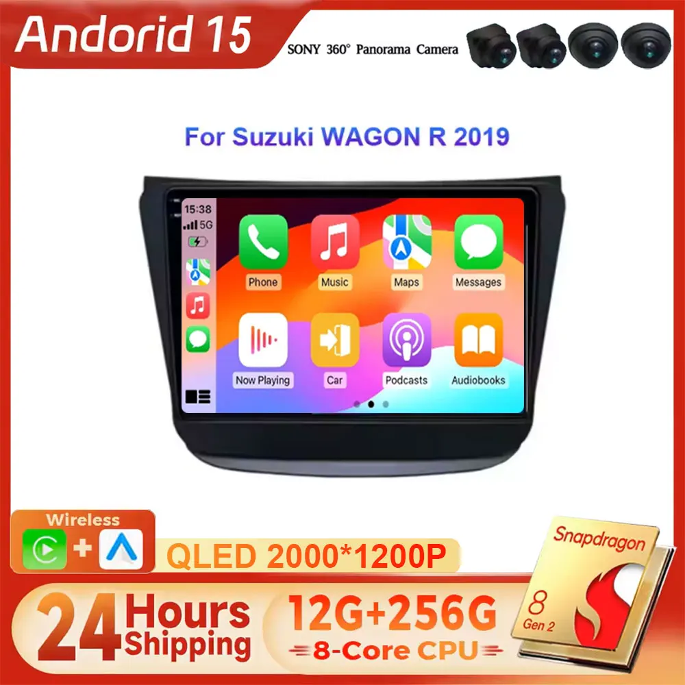 

Автомобильный радиоприемник Android 15 для Suzuki WAGON R 2019, мультимедийный видеоплеер, GPS-навигация, стерео аудио головное устройство Carplay 4G Wi-Fi BT