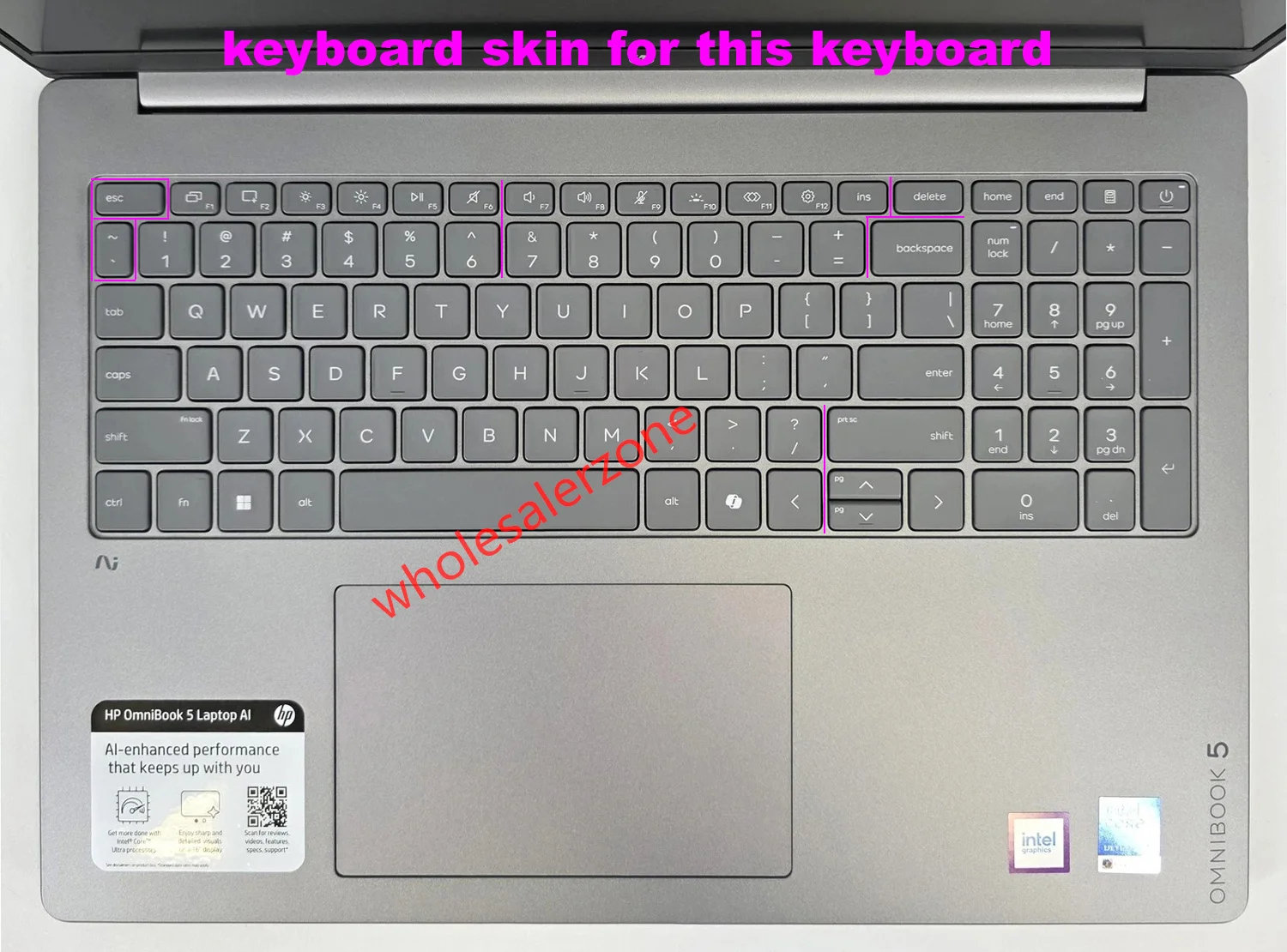 US Keyboard Skin Cover for HP OmniBook 16-BU 16-BS 16-BY 16-BW 17-dp -dg -df -dn -dm -dk 16-bm 16-cd 16-cg TPN-Q312 -Q314 -Q315